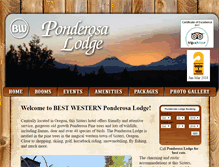 Tablet Screenshot of ponderosalodgeinsisters.com